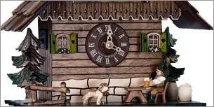 10" Beer Drinker Black Forest German Cuckoo Clock