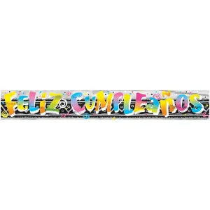 12ft Foil Feliz Cumpleanos Banner