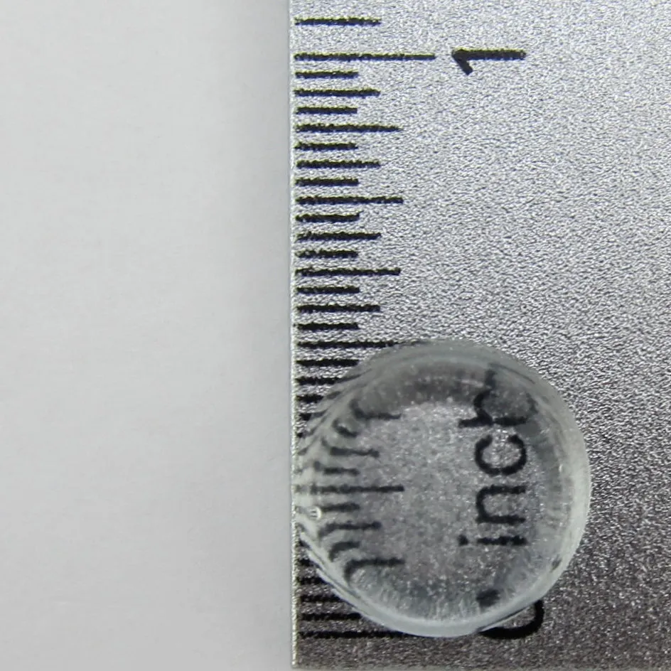 1/2" Clear Rubber Bumpers for Faceouts  (Strip of 10)