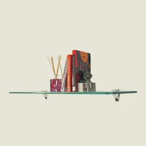 12" X 18" Cardinal Floating Glass Shelves - 2 Brackets Included with Each Shelf