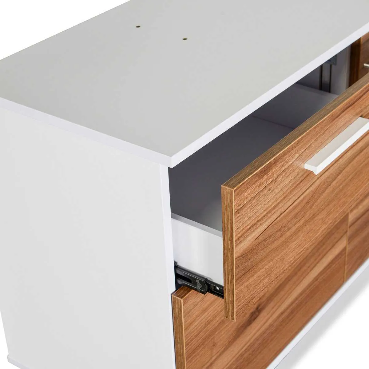 160cm Executive Office Desk - Left Return - Walnut