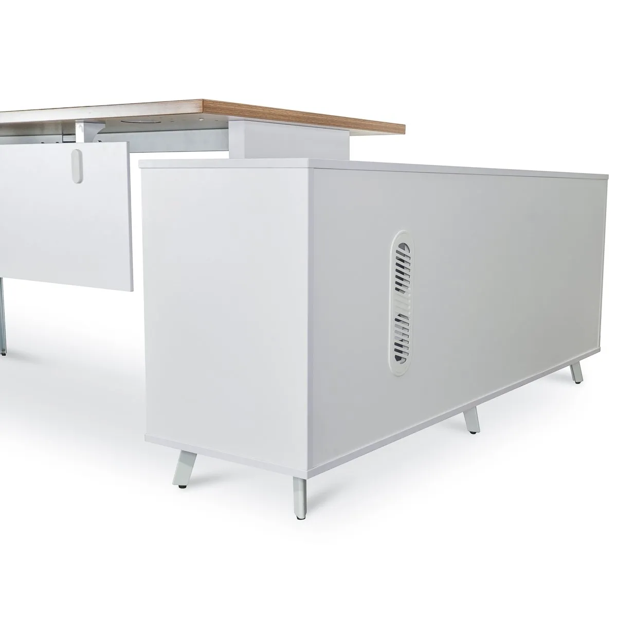 160cm Executive Office Desk - Left Return - Walnut