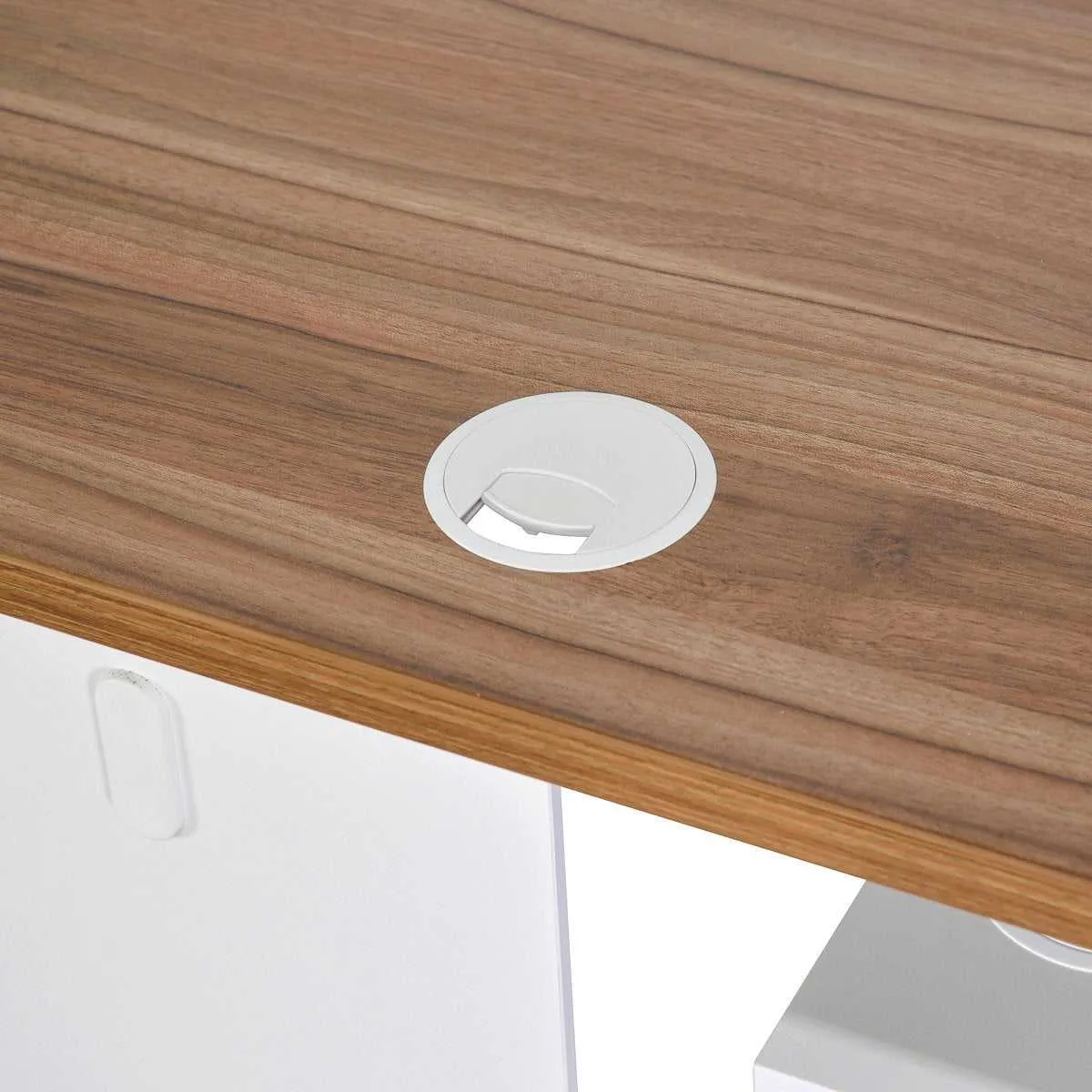 160cm Executive Office Desk - Left Return - Walnut
