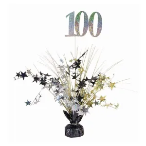 18" Special Occasion Centerpiece - Gold, Silver, & Black #100