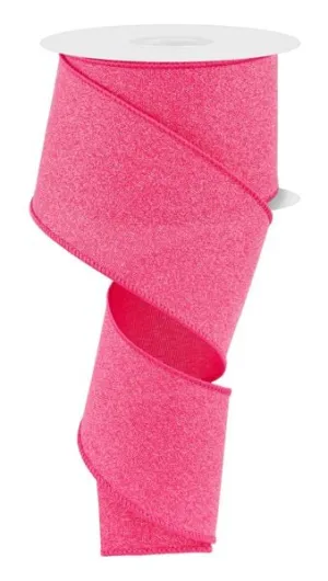 2.5" Crystal Shine Ribbon: Fuchsia - 10yds