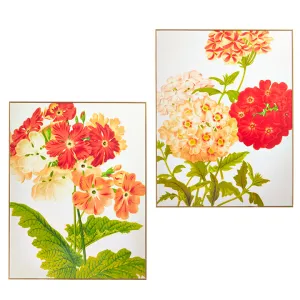 28" HIGH SHINE FLORAL FRAMED WALL ART