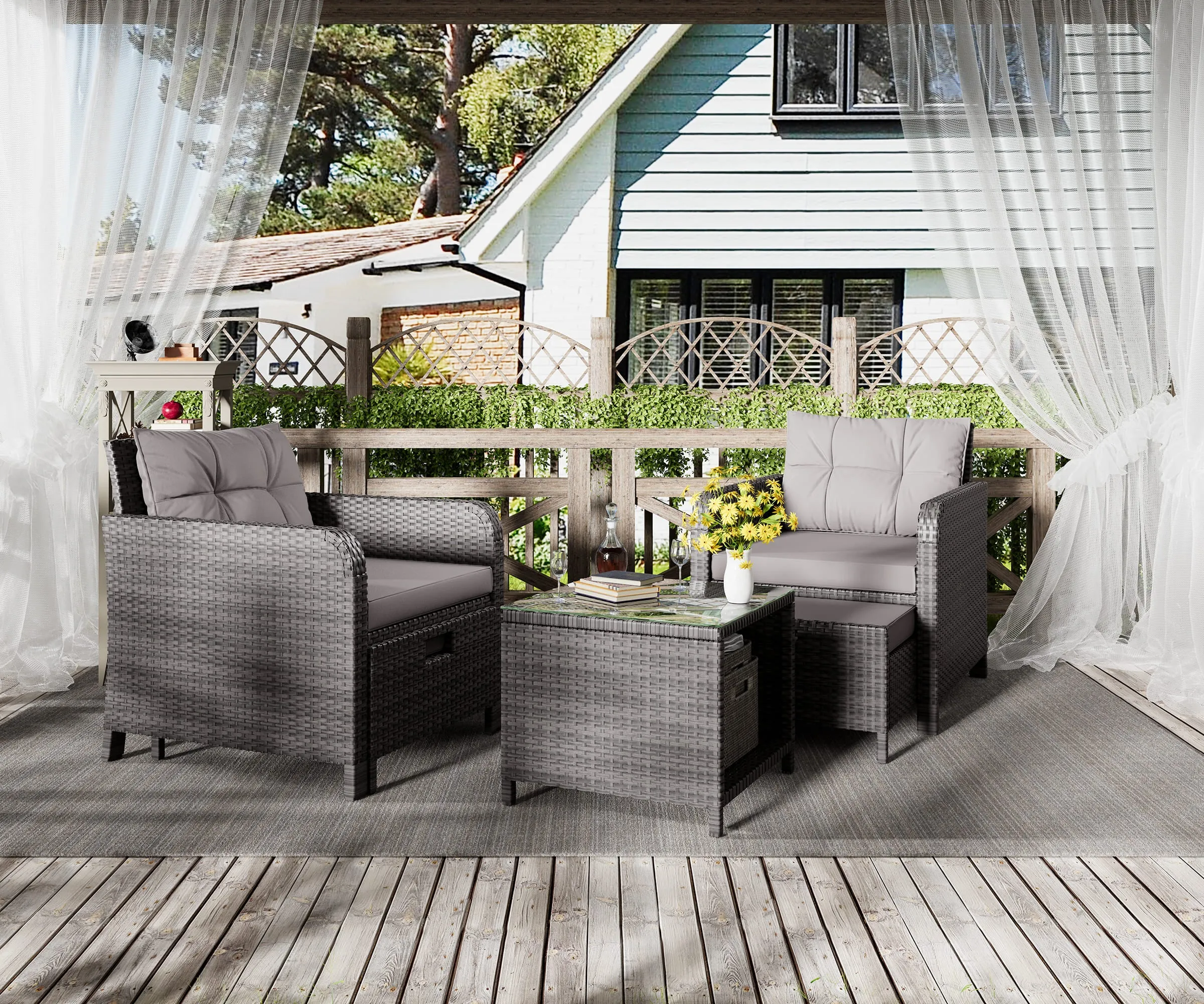 5 Pieces Patio Furniture Set