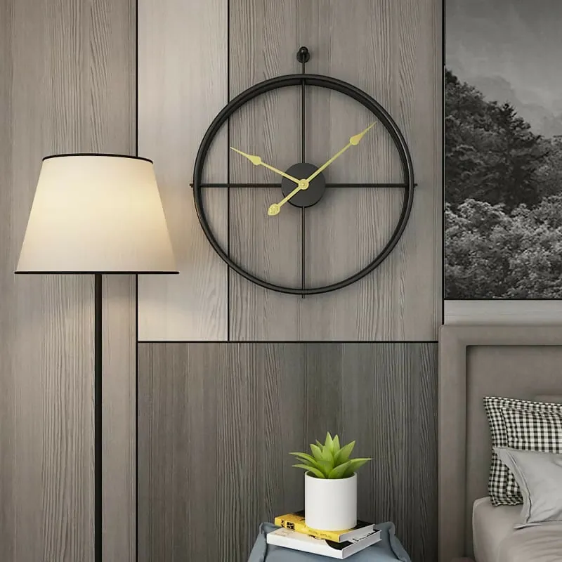 55CM Metal Wall Clock-Black((SA2405-211)