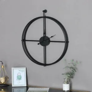 55CM Metal Wall Clock-Black((SA2405-211)