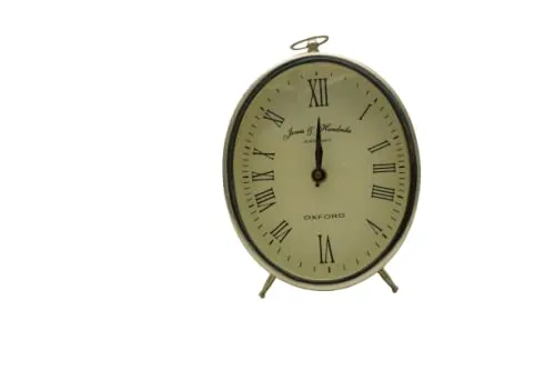 6.5 Metal Desk Clock Antique Style Table Desk Clock for Home Decore Study Living Room Office Bedroom