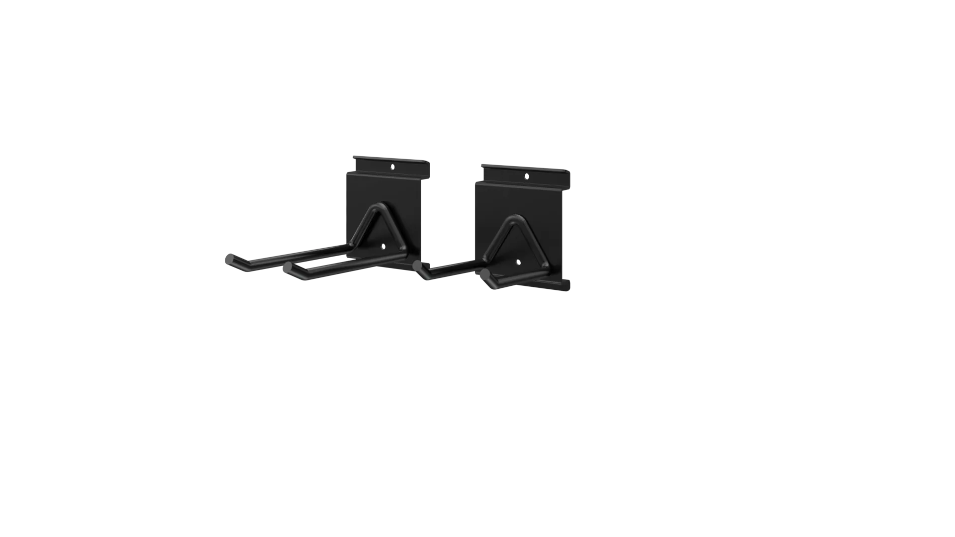 6" SlatWall Double Hook, Black