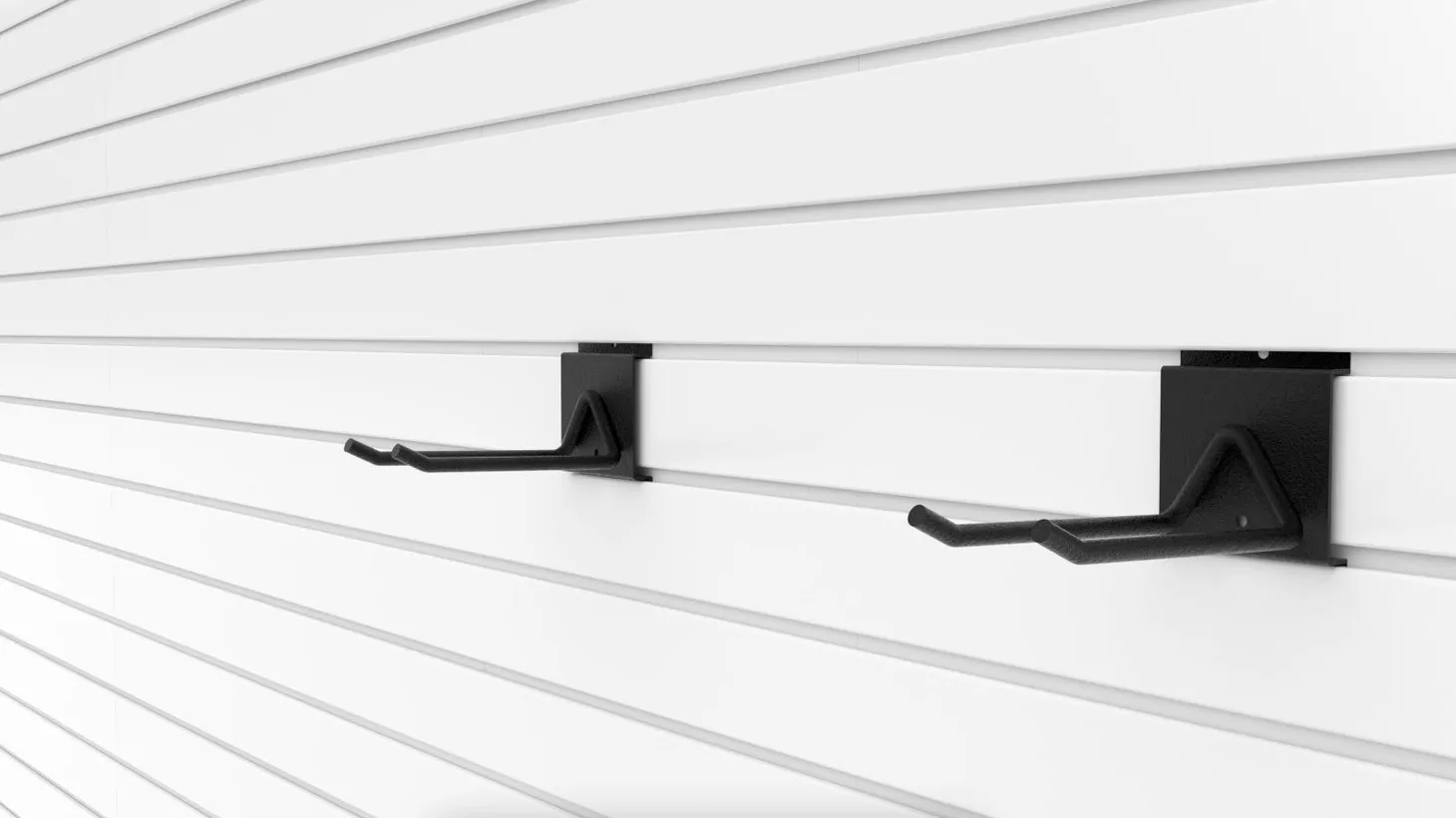 6" SlatWall Double Hook, Black