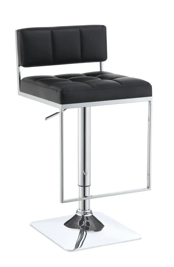 Adjustable Bar Stool Chrome and Black