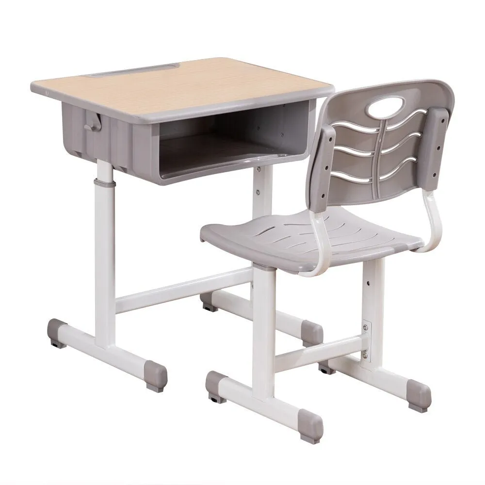 Adjustable Kid Study Desk with Table and Chairs Set