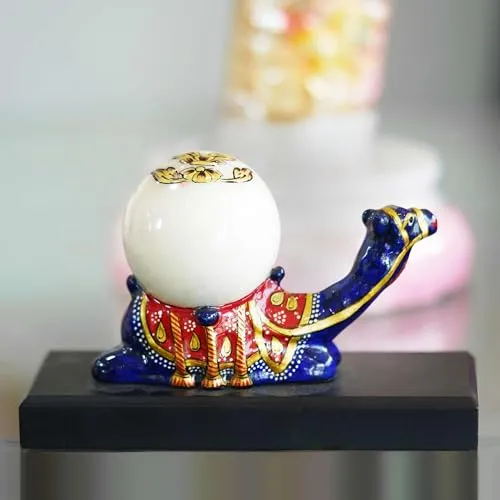 AKS CRAFTS Handcrafted Marble Camel Clock Timeless Elegance for Interior Decor Your Home