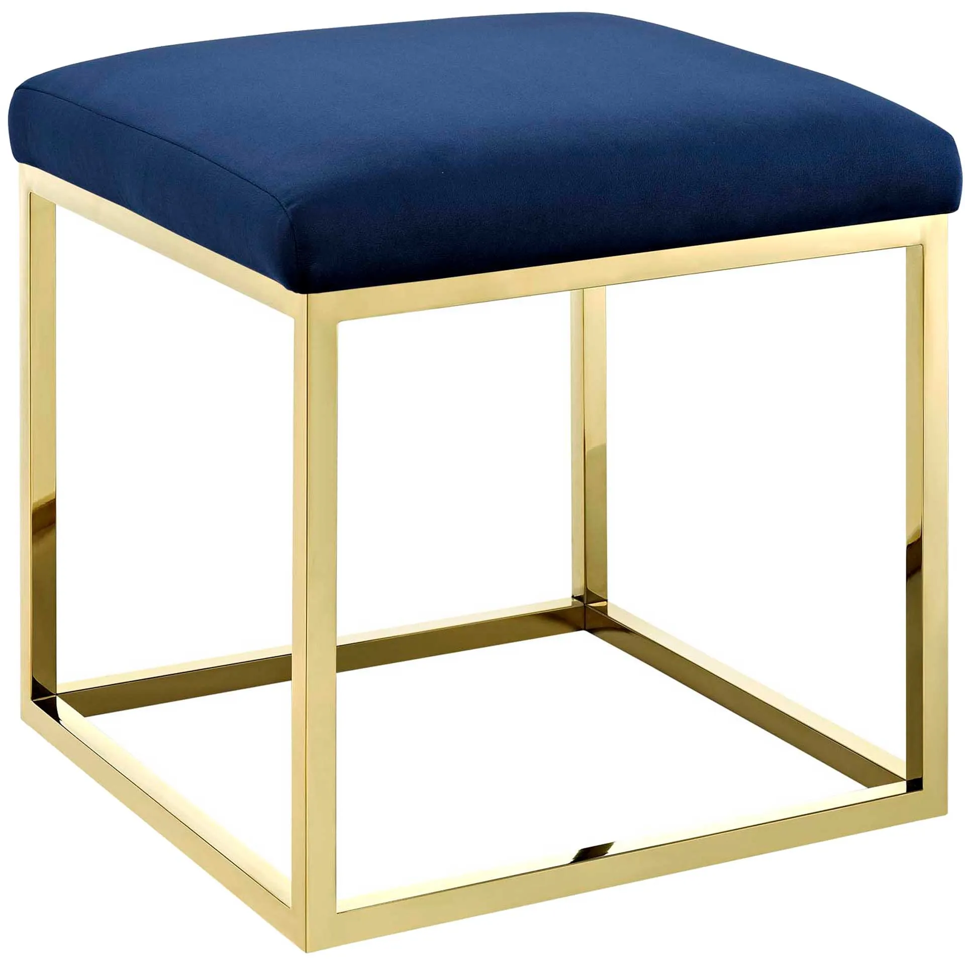 Alden Ottoman Gold/Navy