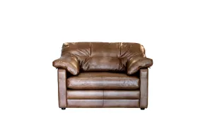 Alexander and James Bailey Brown Leather Snuggler Sofa