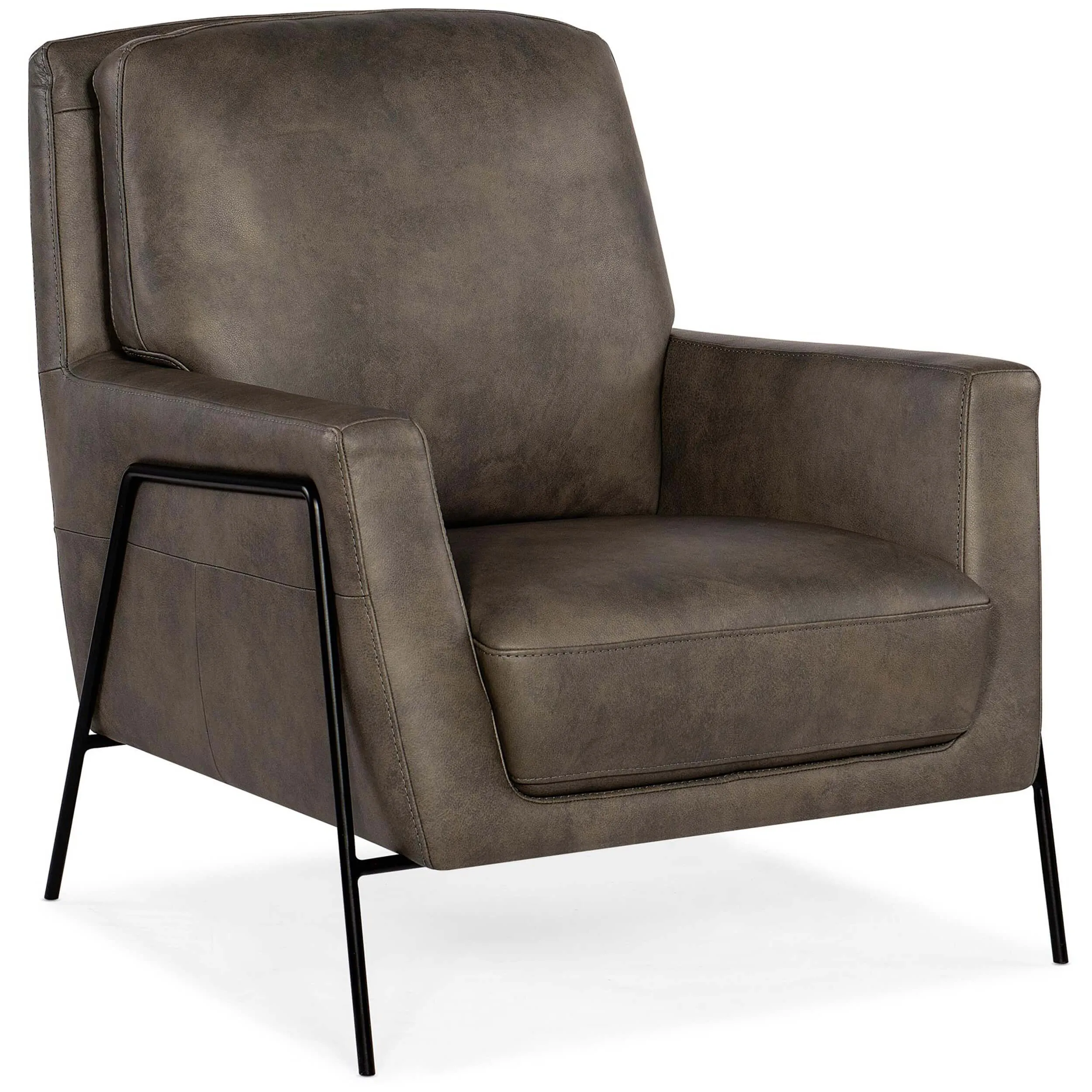 Amette Leather Chair, Ankur Meteor