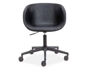 Andorra Tub Office Chair Vintage Black Seat