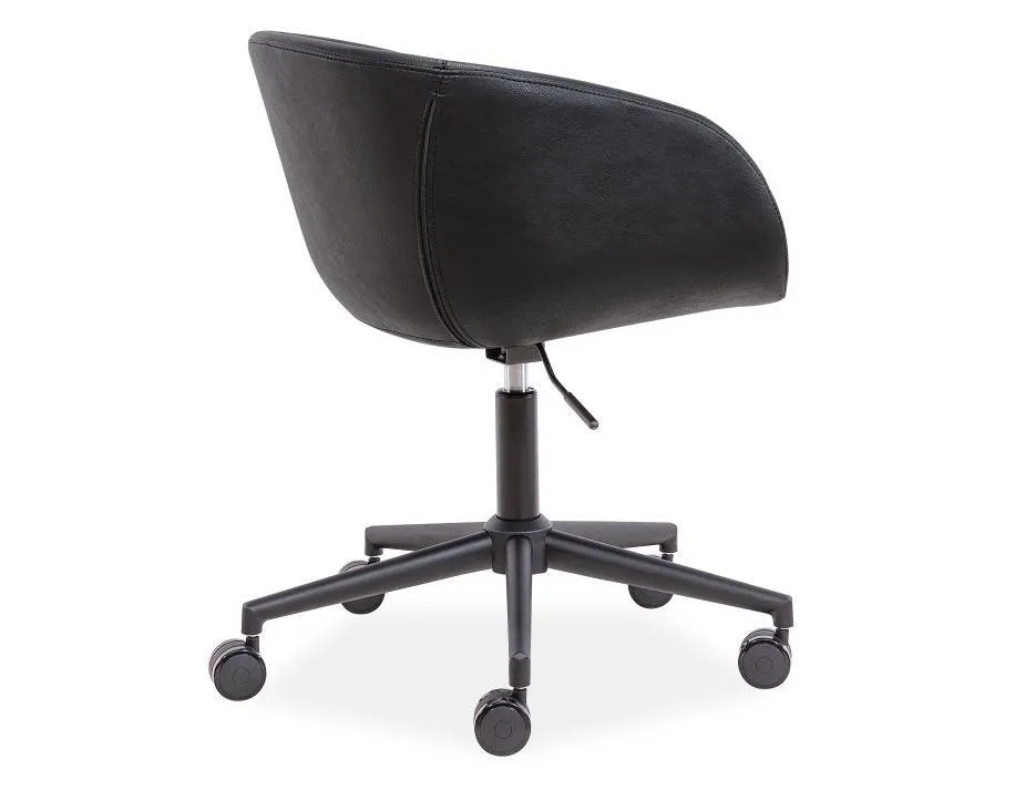 Andorra Tub Office Chair Vintage Black Seat