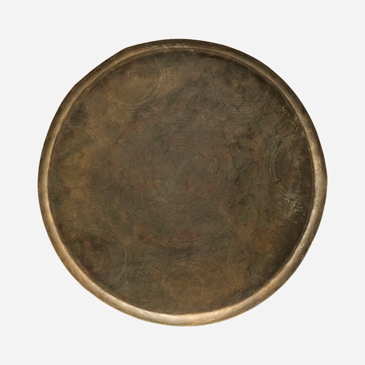Antique Brass Finish Tray - 80cm