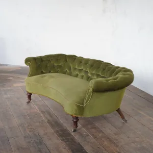 Antique Kidney Shaped Chesterfield Sofa