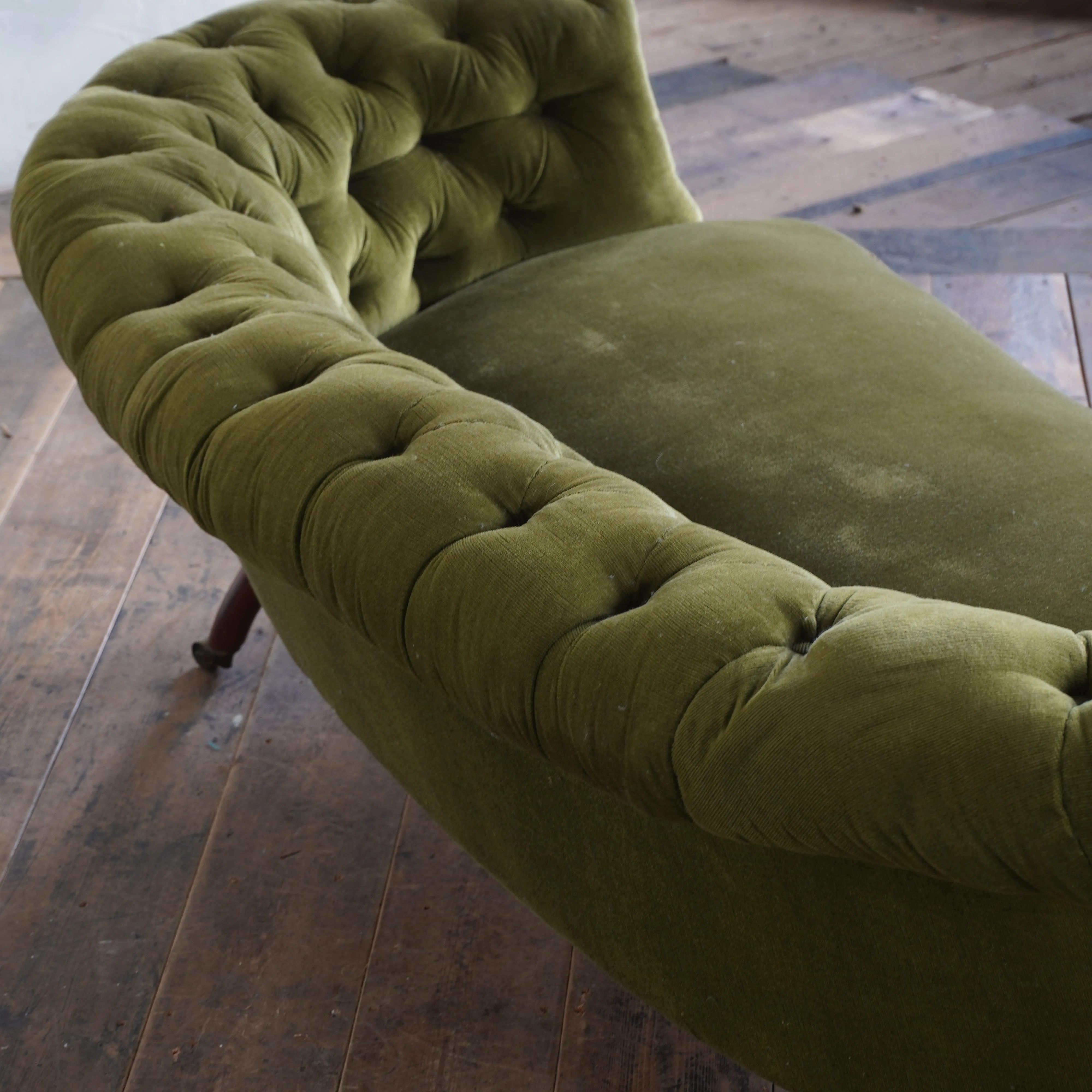 Antique Kidney Shaped Chesterfield Sofa