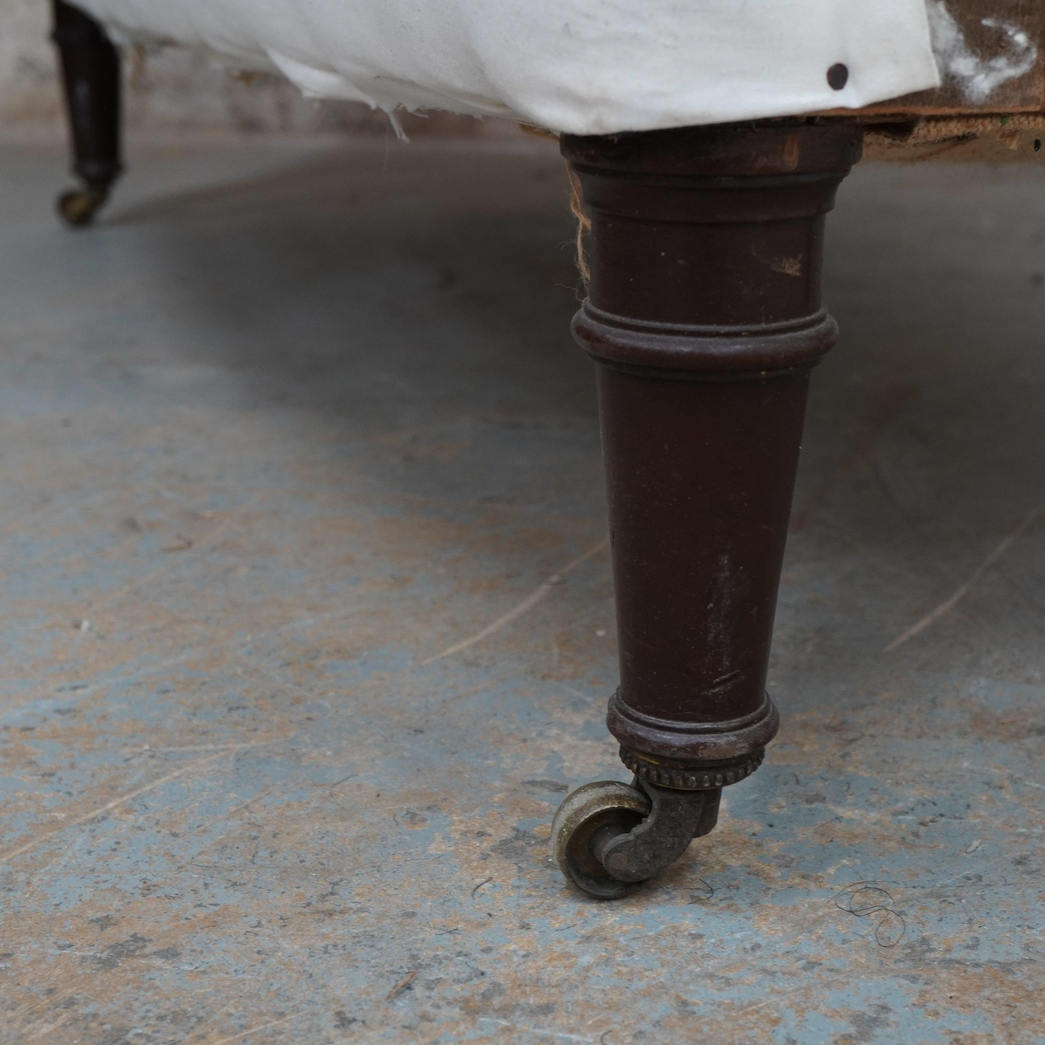Antique Scroll Arm Sofa