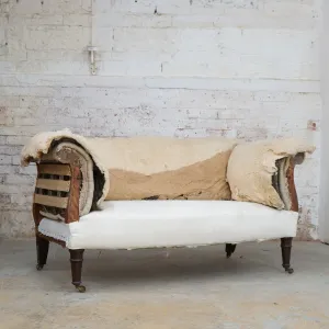 Antique Scroll Arm Sofa