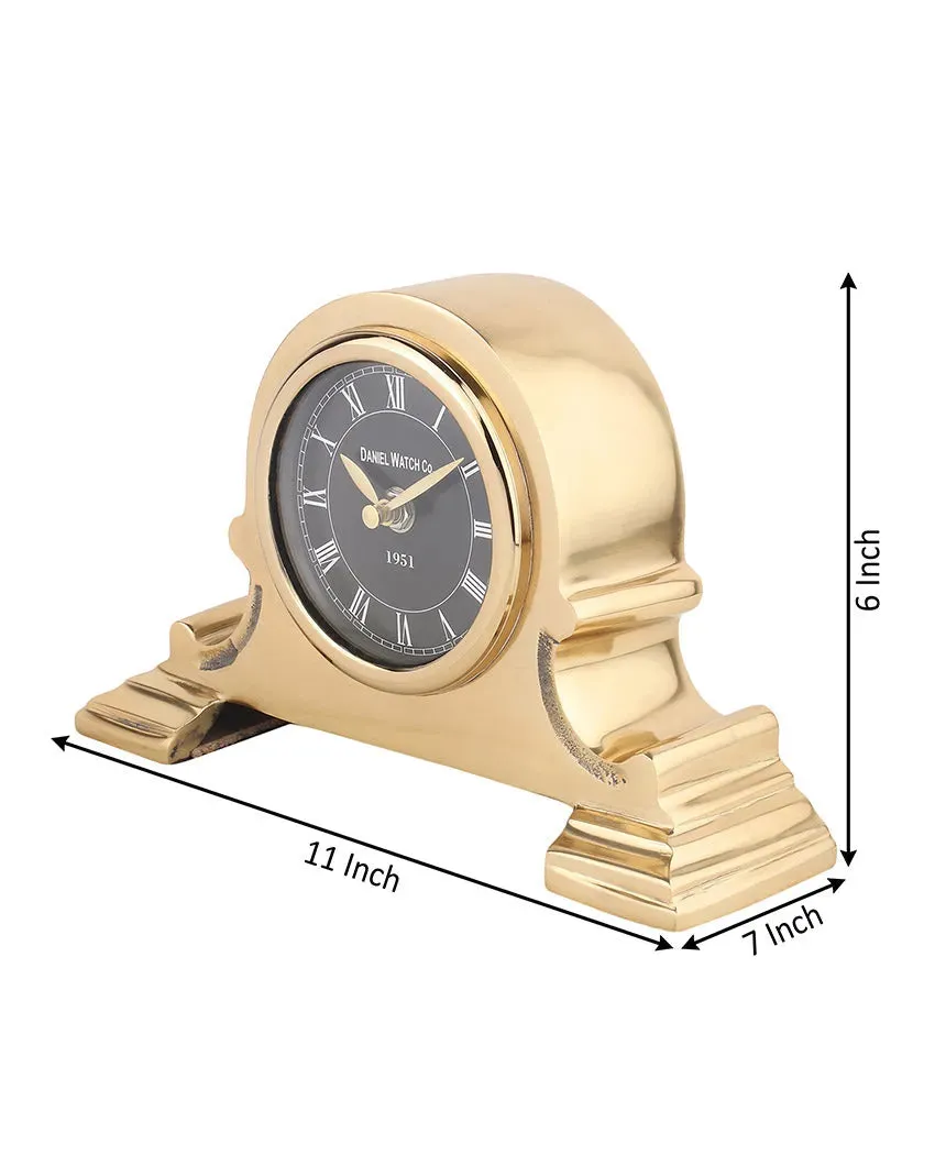 Arcadian Arc Aluminum Table Clock | 11 x 7 x 6 inches