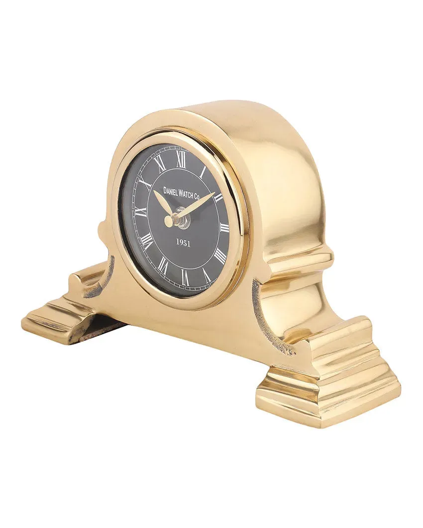 Arcadian Arc Aluminum Table Clock | 11 x 7 x 6 inches