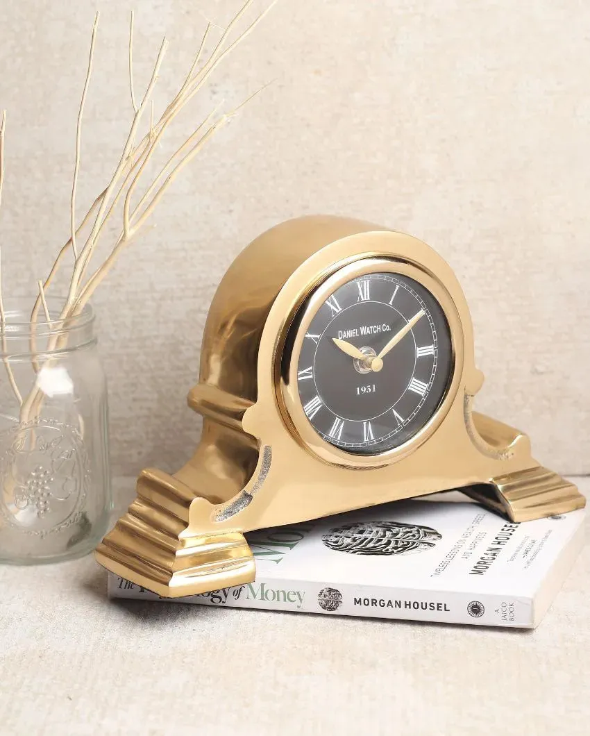 Arcadian Arc Aluminum Table Clock | 11 x 7 x 6 inches