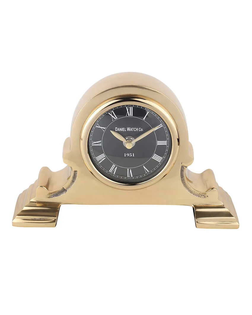 Arcadian Arc Aluminum Table Clock | 11 x 7 x 6 inches