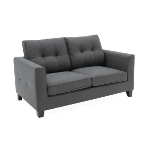 Astrid 2 Seater Sofa Charcoal