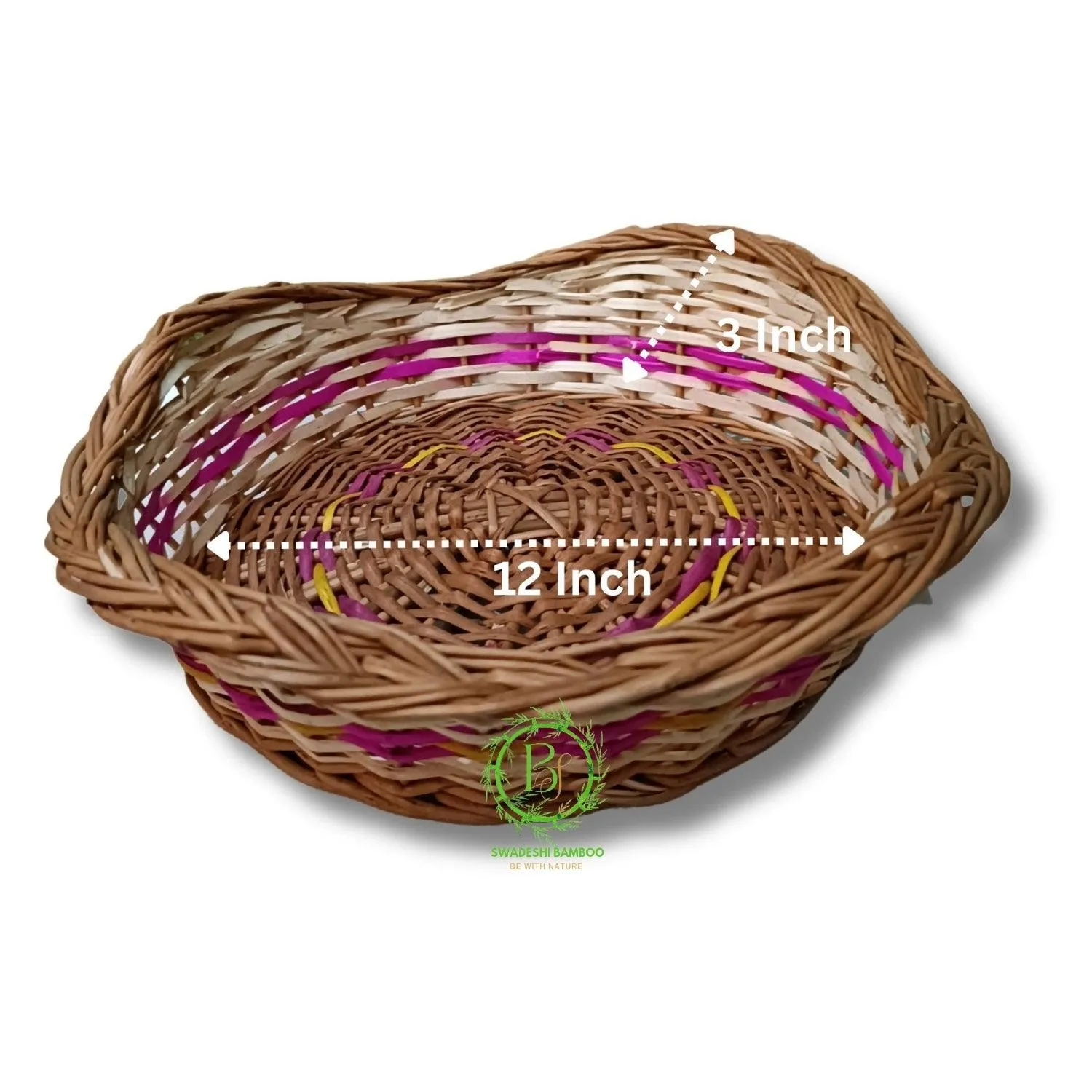 Bamboo star shaped basket (set of 2)