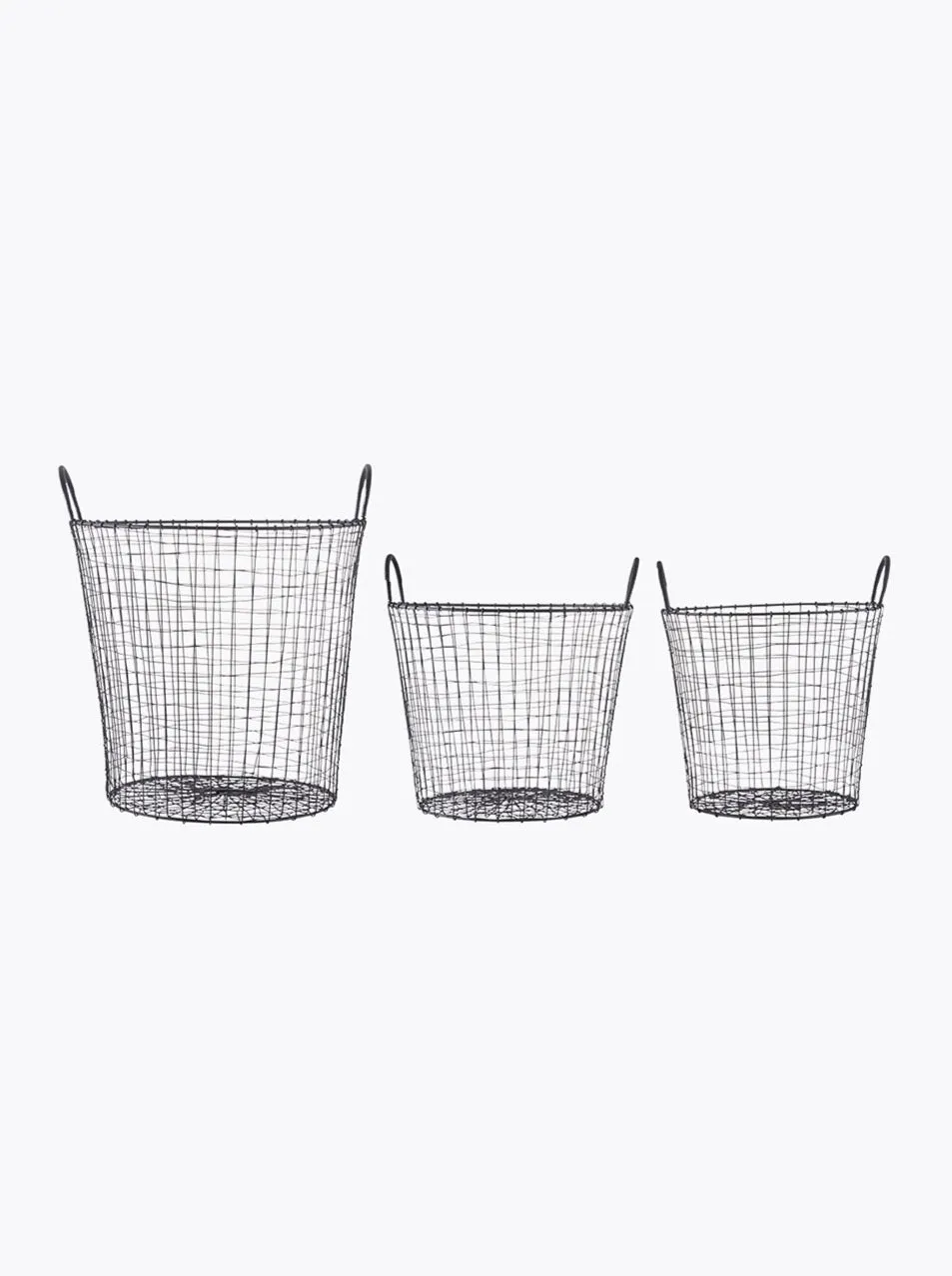 BASKETS WIRE (SET OF 3) | BLACK