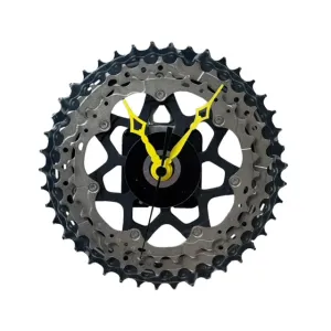 Bicycle Chainring Wall Clock, Gears Up Designs