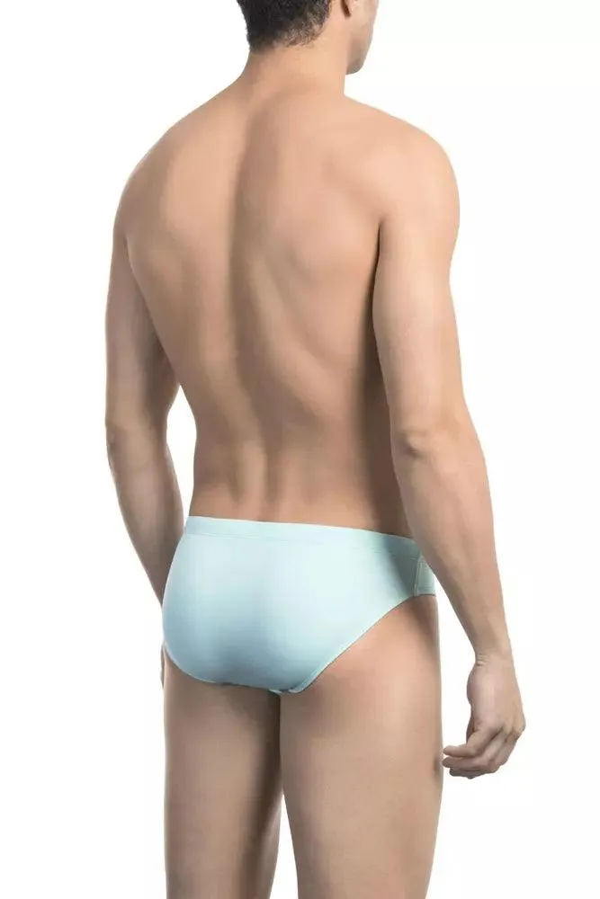 Bikkembergs Light Blue Polyamide Men Swimwear