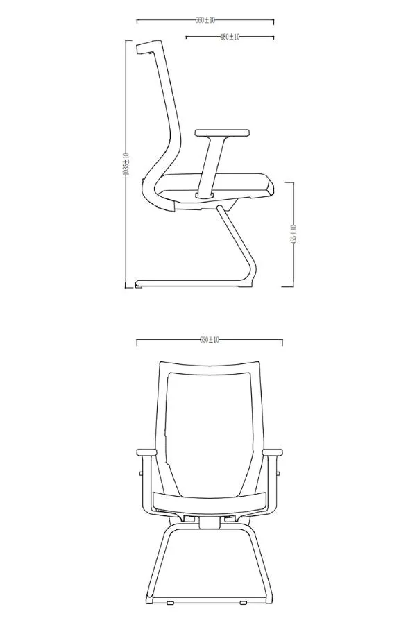 Blue Seat Cantilever Conference Chair with Lumbar Support, Reclining High Back with Breathable Mesh with Armrest, Comfortable Computer Chair, Home Office Desk Chairs