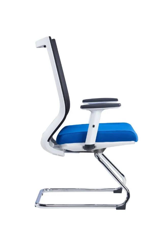 Blue Seat Cantilever Conference Chair with Lumbar Support, Reclining High Back with Breathable Mesh with Armrest, Comfortable Computer Chair, Home Office Desk Chairs