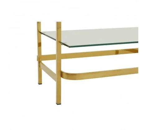 Bookshelf With Clear Glass Tiers