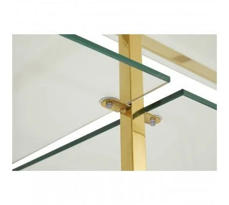 Bookshelf With Clear Glass Tiers