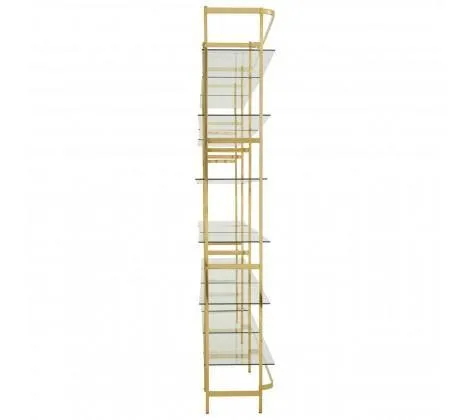 Bookshelf With Clear Glass Tiers