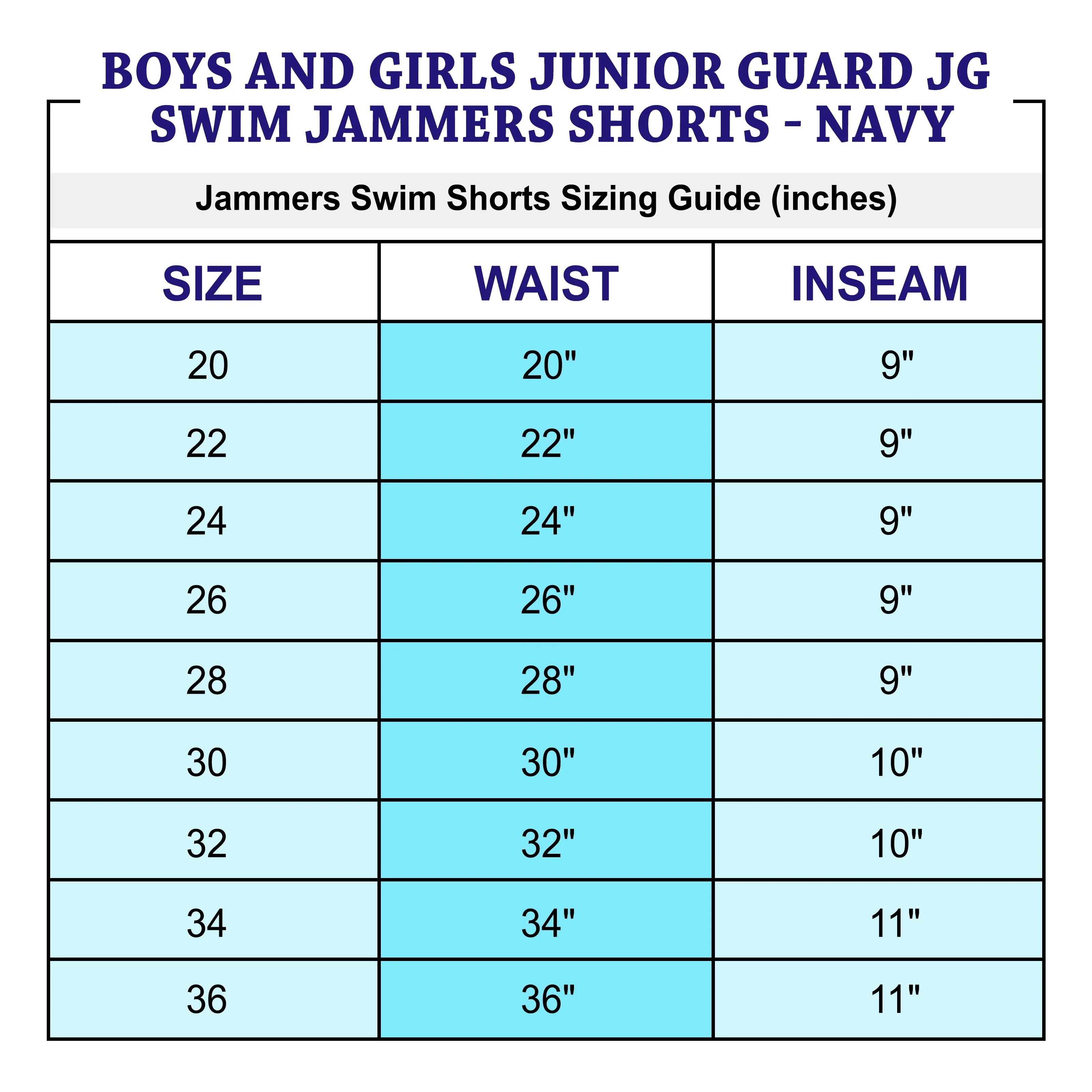 Boys and Mens Junior Guard Boardshort Swim Trunks