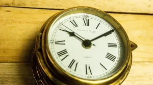 Brass Wall Clock by Cassens & Plath