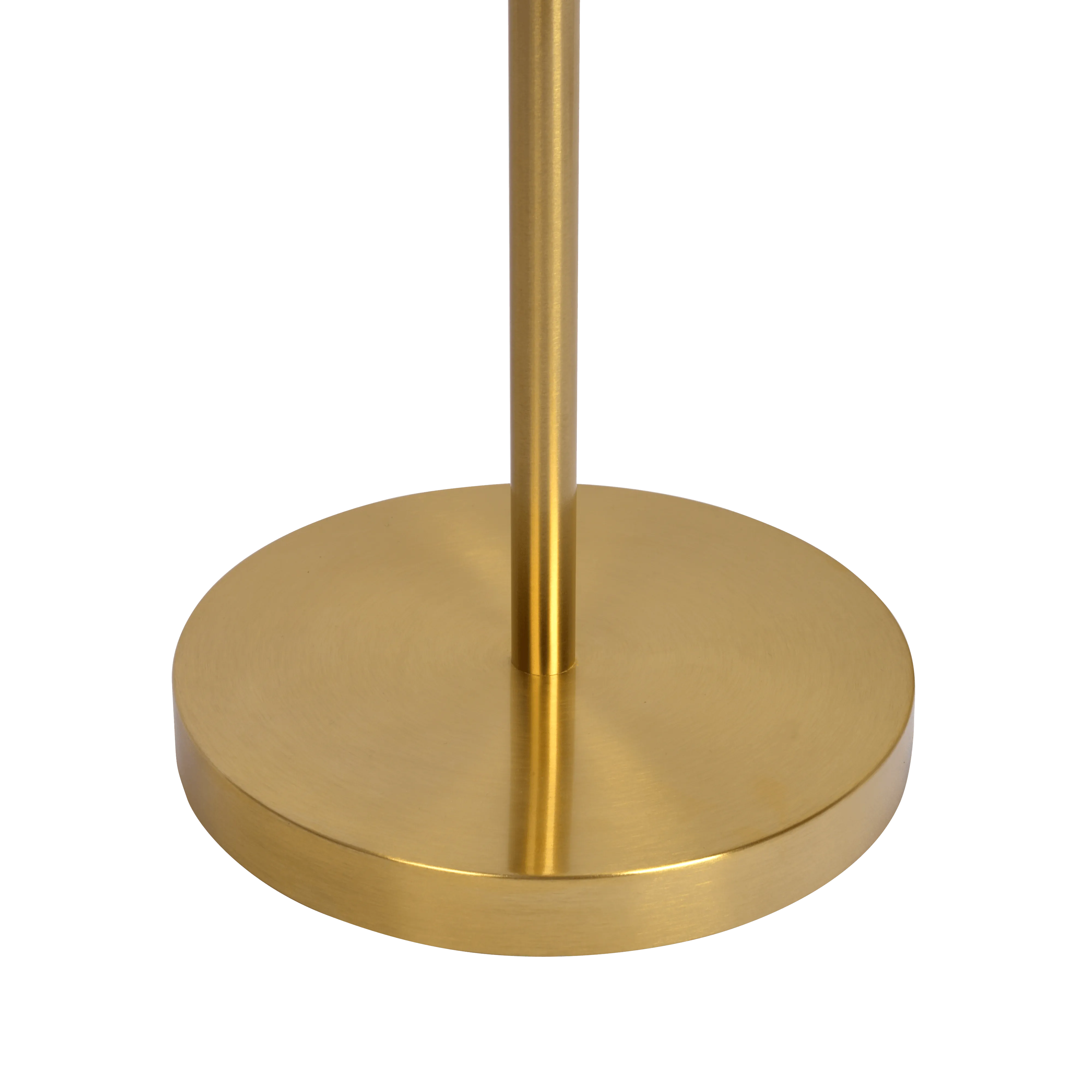 Brilliance Modern Gold Brush Floor Lamp, Opal Glass Shades and Round Metal Base