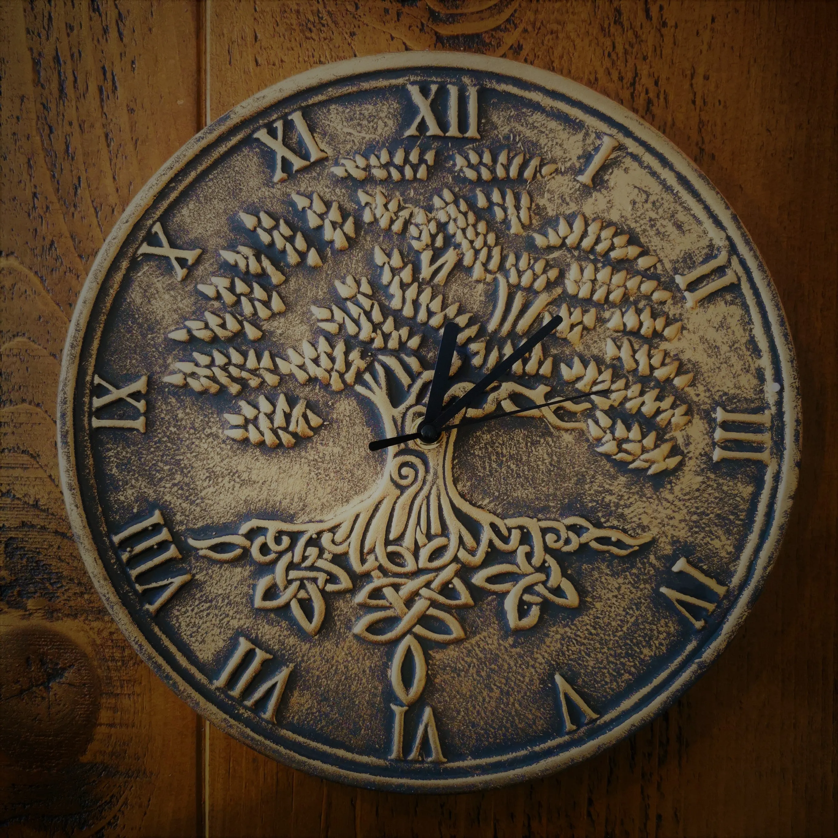 Bronze Effect Tree Of Life Terracotta Wall Clock