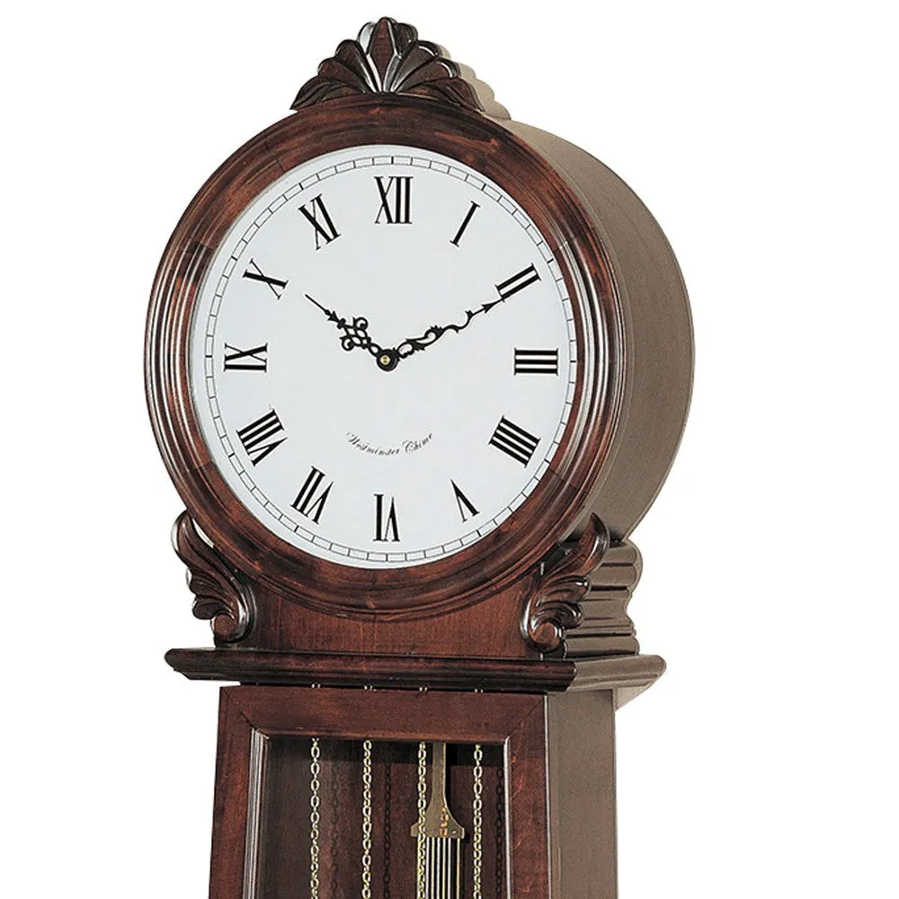 Brown Traditional Grandfather Clock with Chime By Casagear Home