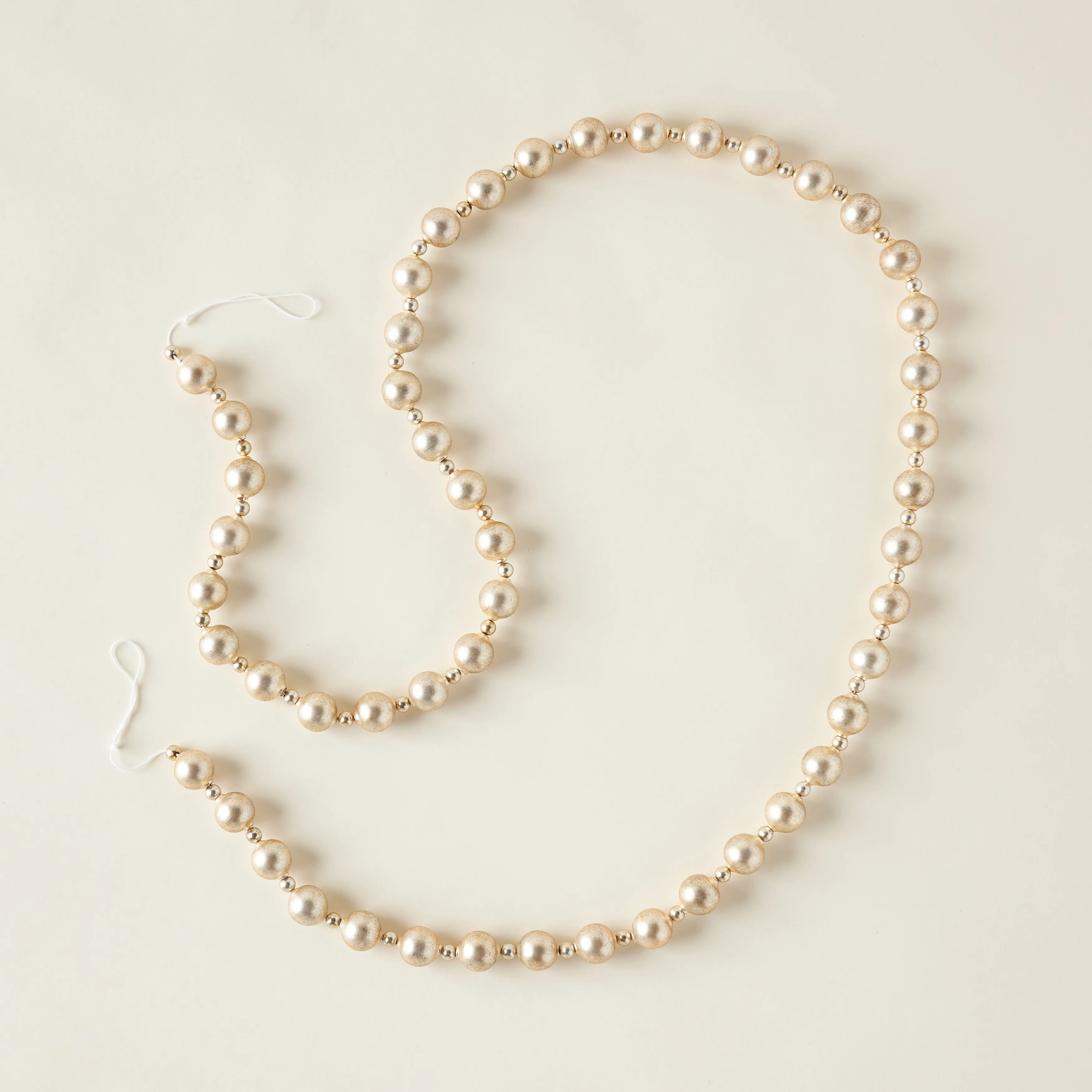 Brushed Gold Glass Bead Garland