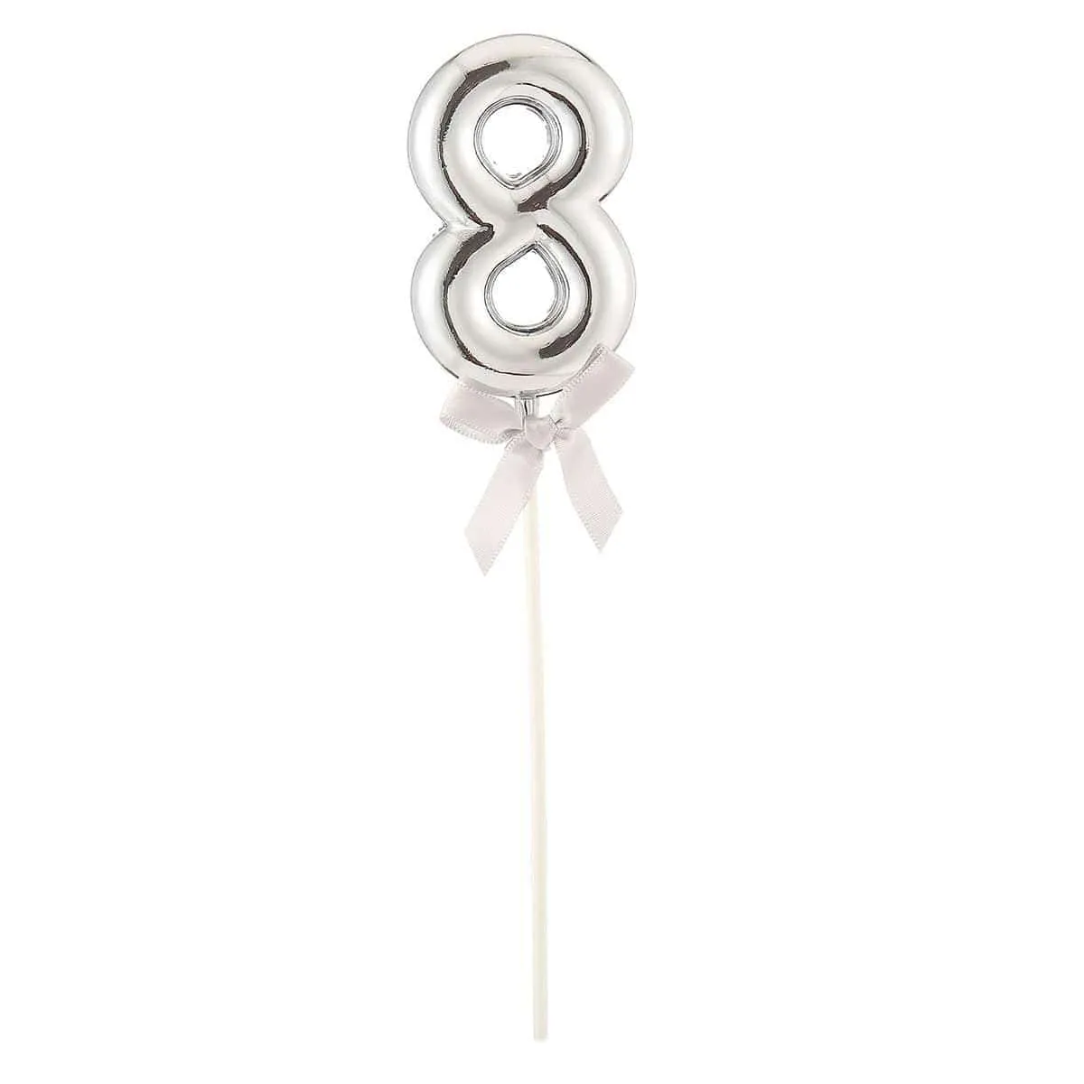 Cake Topper Number '8' - Silver